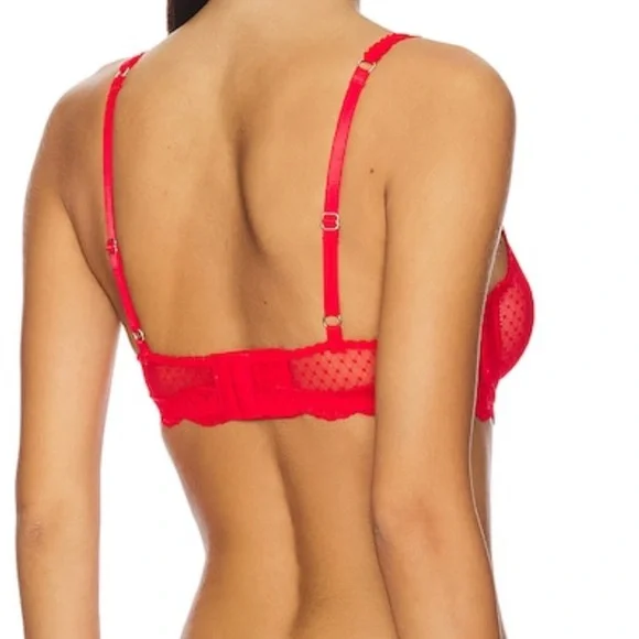 Free People Red Midweek Underwire Bra in Fiery Red 32B NWT Never Tried On! - Picture 3 of 7